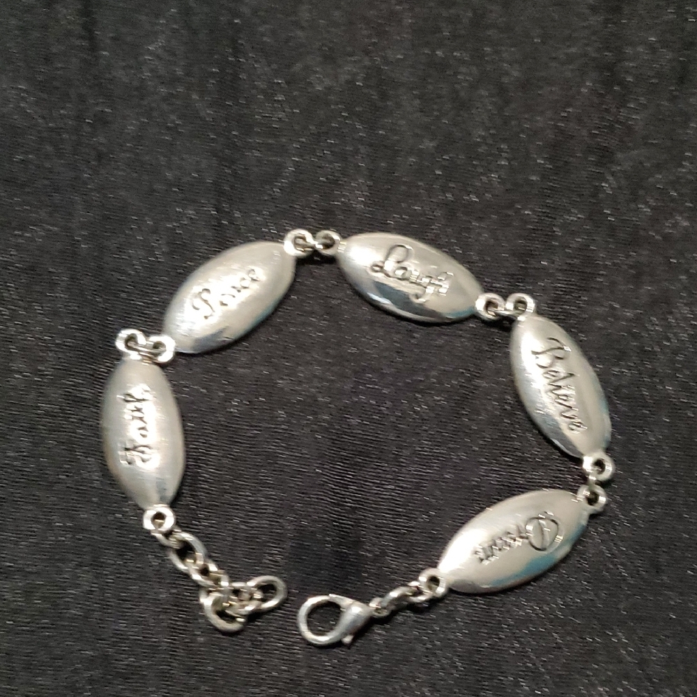 Source Unknown Silver Beaded Bracelet View 2